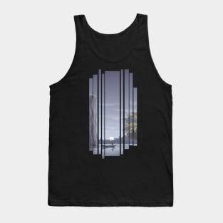 Guy on a boat illustration Tank Top